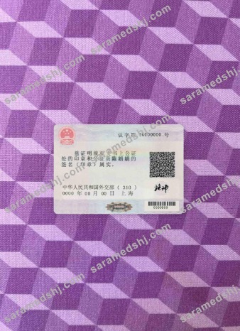 China foreign embassyconsulate authentication label notary stamp PSD template photolook FRONT